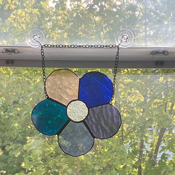 Sclassglass Other - Stained Glass flower sun catcher handmade